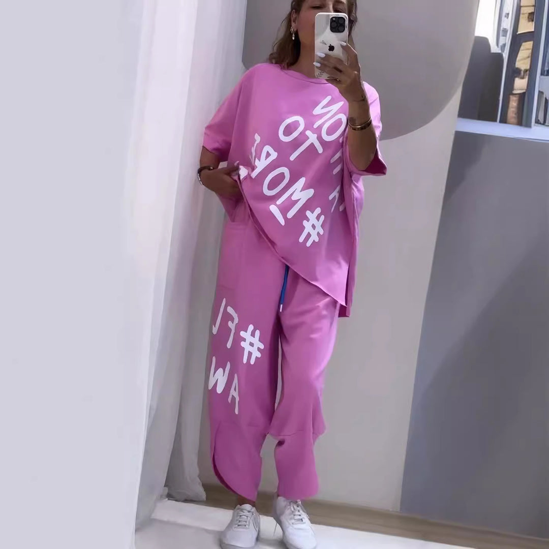 Damen Sportliche entspannte Loungewear-Set Drune