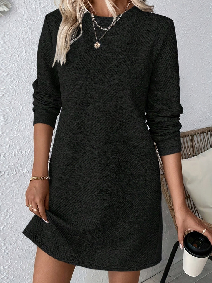 Damen lässiges Sweatkleid mit strukturiertem Design Drune
