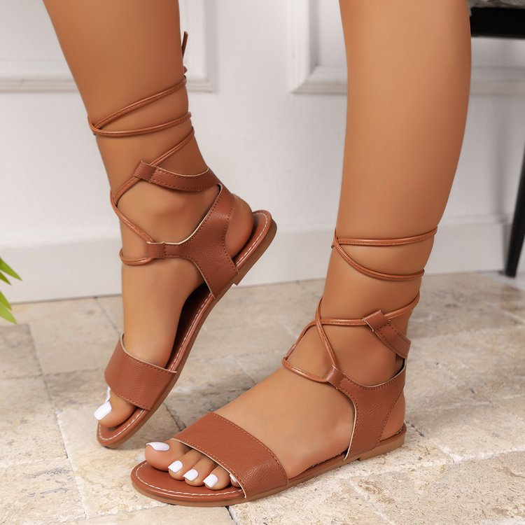 Damen modische Riemchen-Sandalen mit verstellbaren Schnallen und bequemem Fußbett Drune