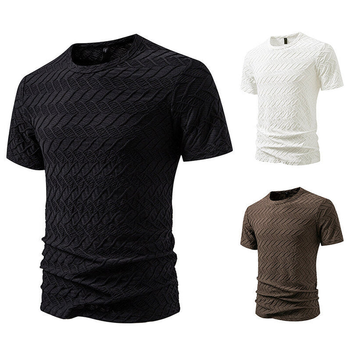 Herren Strukturiertes Kurzarmshirt mit modernem Design Drune