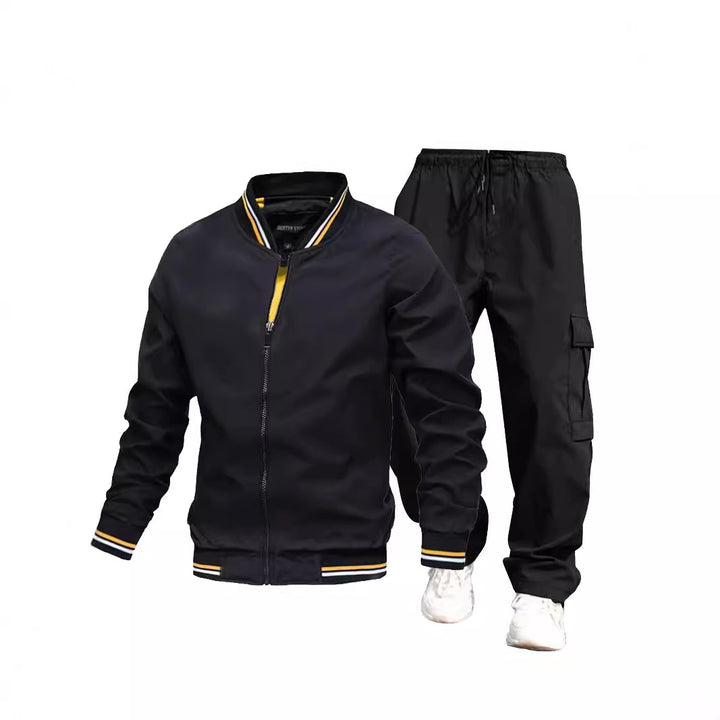Herren Sportliche Jacke und Cargo-Hose Set Drune
