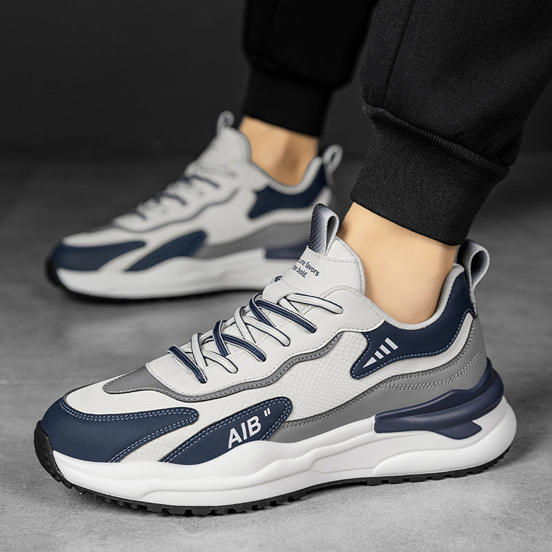 Herren Casual‑Straßen‑Sneaker mit mehrschichtiger Gummiplattform und atmungsaktiven Mesh‑Overlays Drune