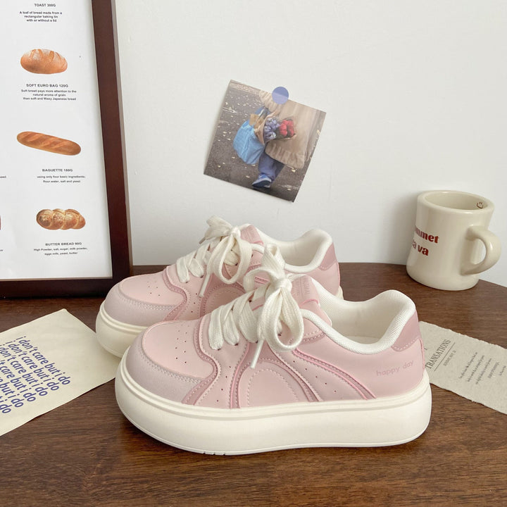 Damen Elegante Plateau-Sneaker mit strukturiertem Obermaterial Drune
