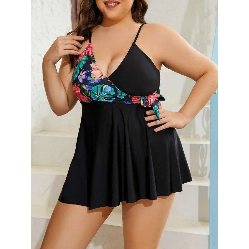 Damen Wickel-Badeanzug mit floralem Design Drune