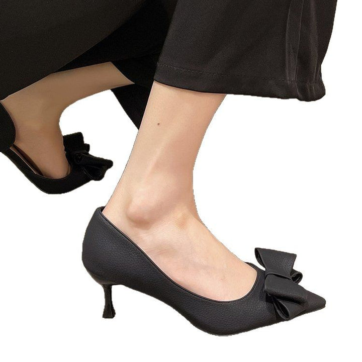 Damen elegante Pumps mit dekorativem Schleifen-Detail Drune