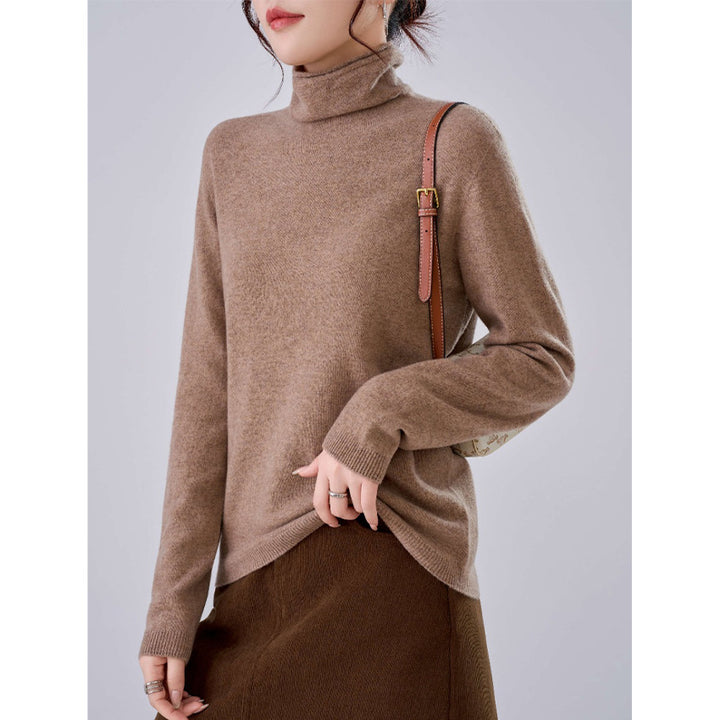 Damen Leichter Kaschmir-Mix Rollkragenpullover mit feinem Soft-Finish und schmaler Silhouette Drune