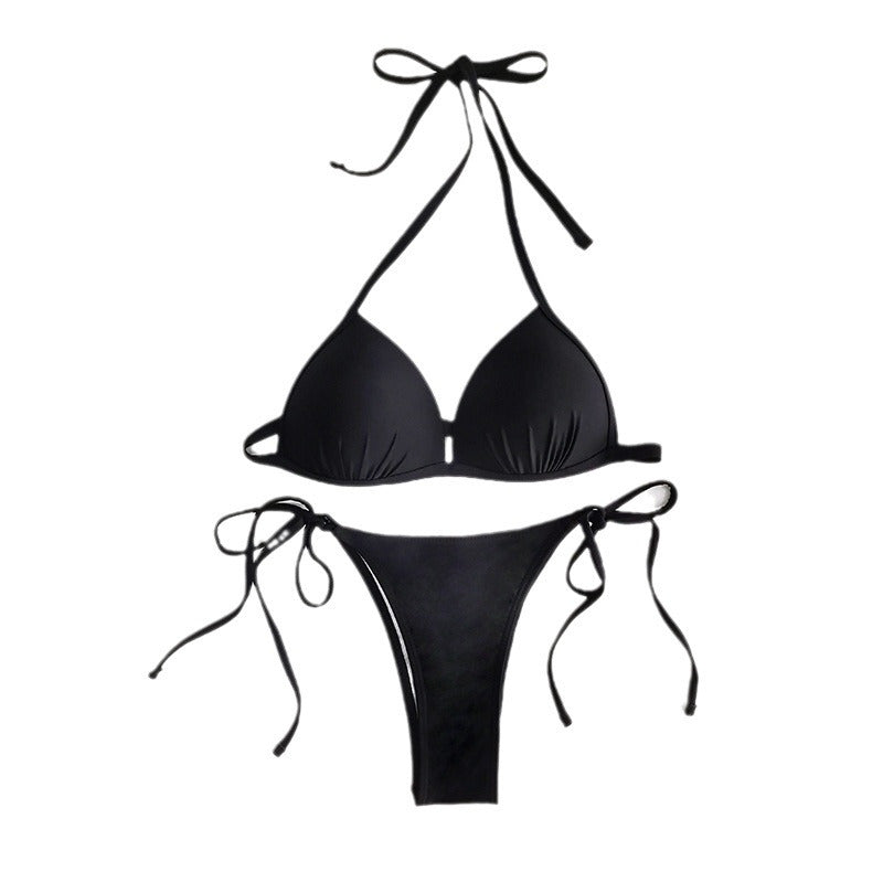 Damen Triangel-Bikini mit verstellbaren Bindebändern und komfortablem Schnitt Drune