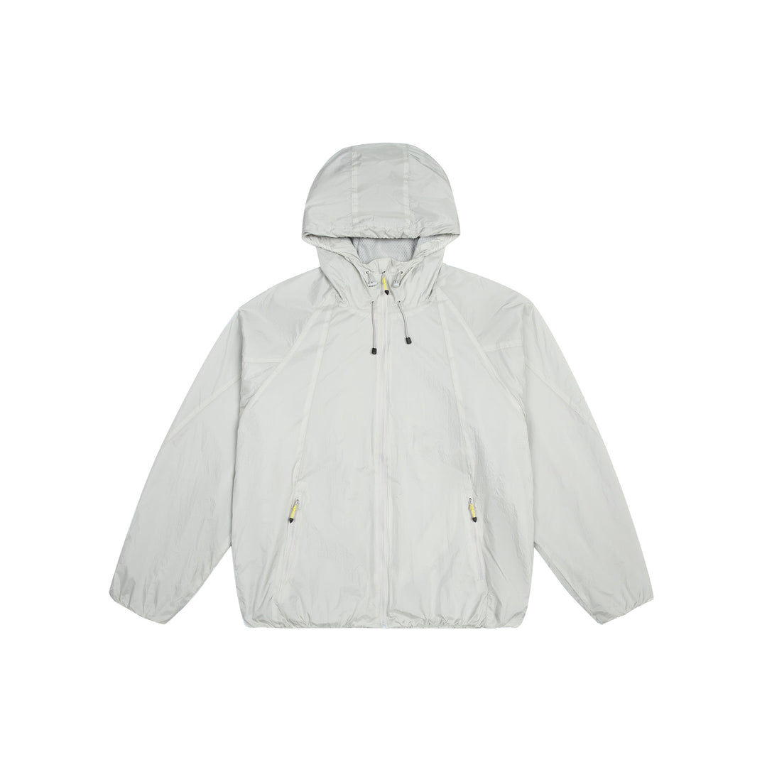 Unisex Leichter Windbreaker mit verstellbarer Kapuze, packbarer Nylonjacke Drune