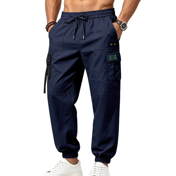 Herren Cargo-Jogginghose mit Kordelzug elastischen Bündchen und Multifach-Taschen Drune