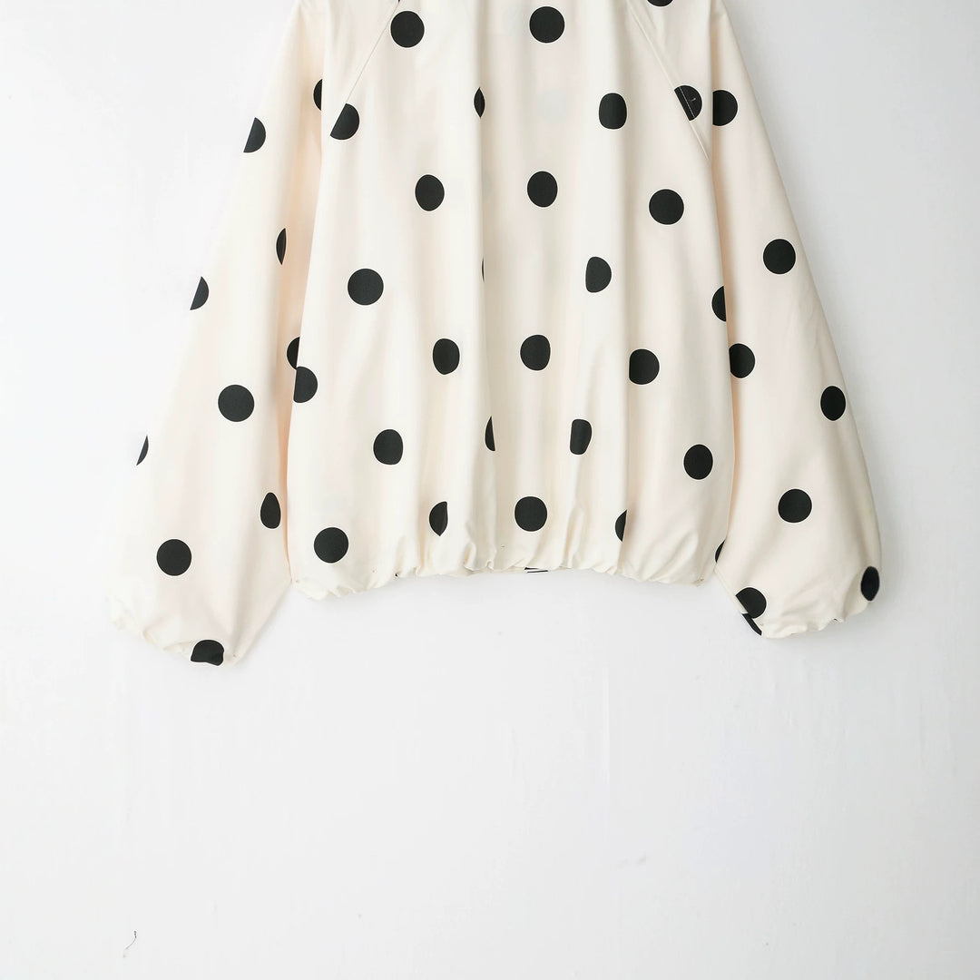 Damen Kurzjacke im Cape‑Stil mit Stehkragen und Ballonärmeln Drune
