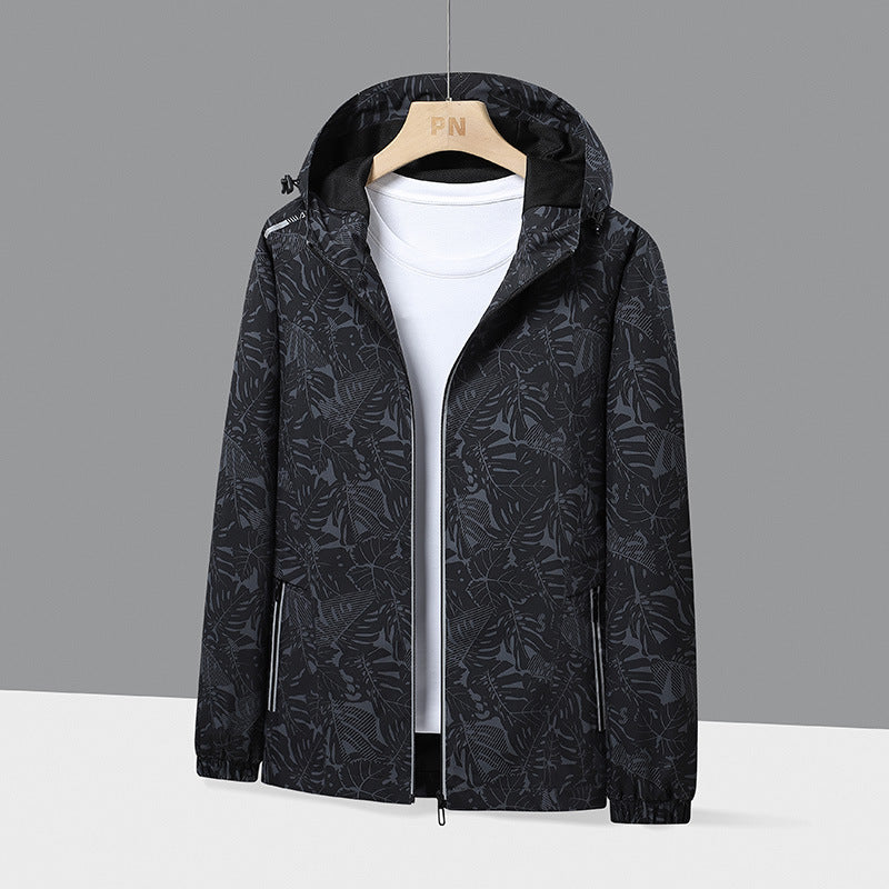 Herren Leichte Outdoor-Jacke mit Kapuze Drune