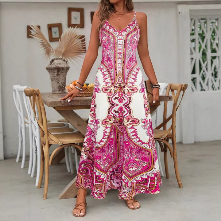 Damen Maxikleid mit elegantem Paisleymuster Drune