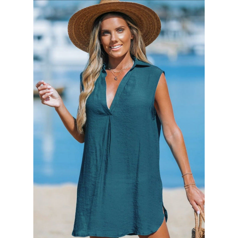 Damen Strandkleid mit leichter, luftiger Baumwolle Drune