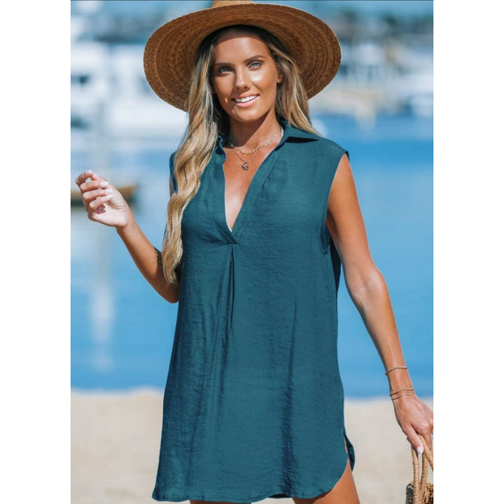 Damen Strandkleid mit leichter, luftiger Baumwolle Drune