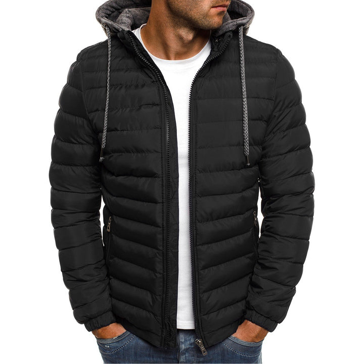 Herren nan ultraleichte Steppjacke mit kontrastkapuze, Thermofüllung und elastischen Bündchen Drune