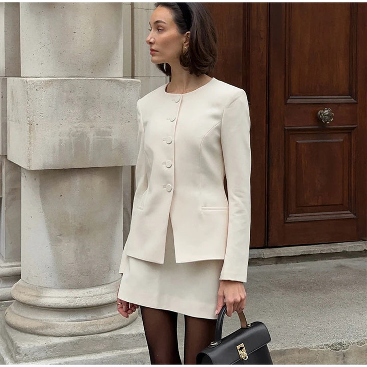 Damen Eleganter Tailored Blazer Drune
