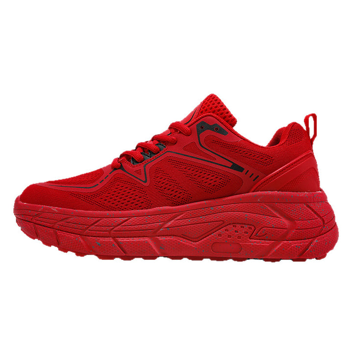 Unisex gedämpfter Plateausneaker mit atmungsaktivem Strickoberteil und gepolsterter Hohlkammersohle Drune