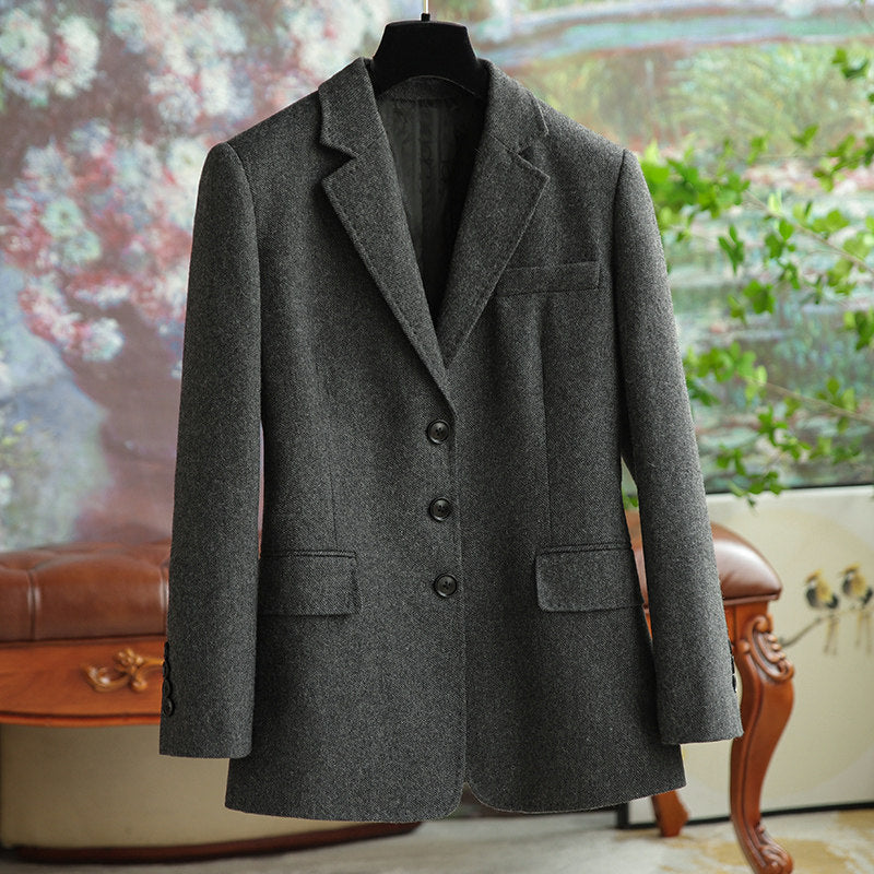 Damen Eleganter und stilvoller Wollblazer Drune