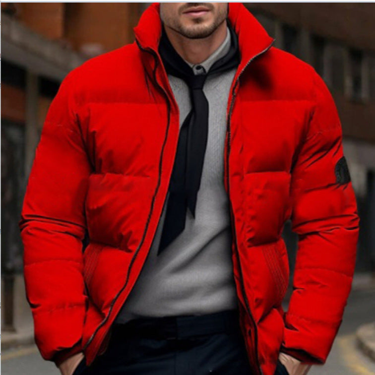 Herren gesteppte Winterjacke mit hohem Kragen und individuell anpassbarem Verschluss Drune