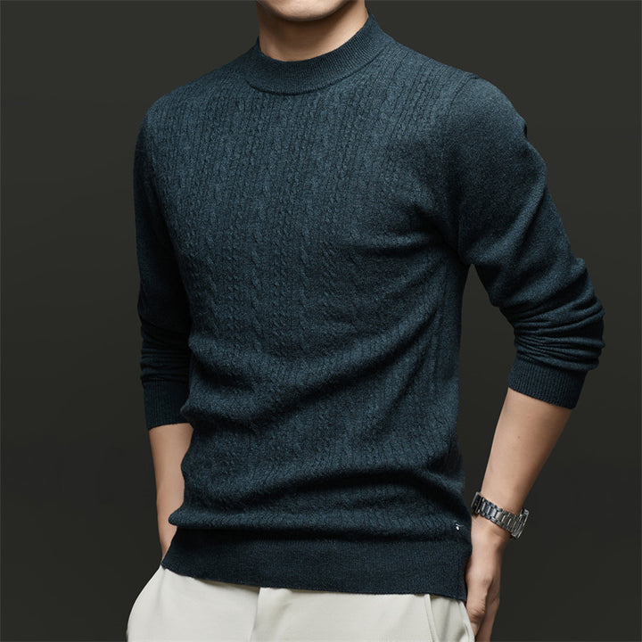 Herren Feinstrickpullover mit modischem Rautenmuster und hochwertiger Baumwollqualität Drune