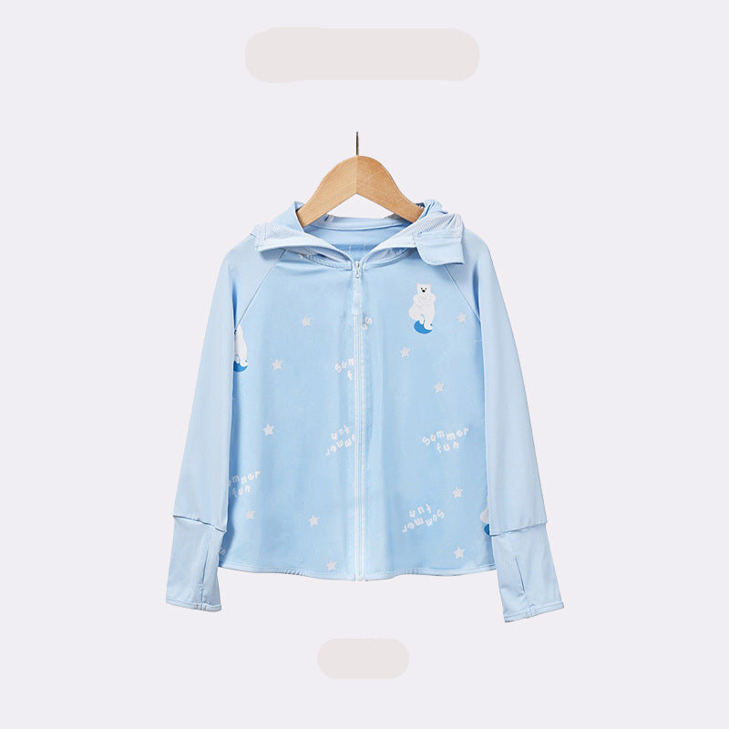 Kinder UV-Schutzjacke mit Kapuze und leichten atmungsaktiven Eigenschaften Drune