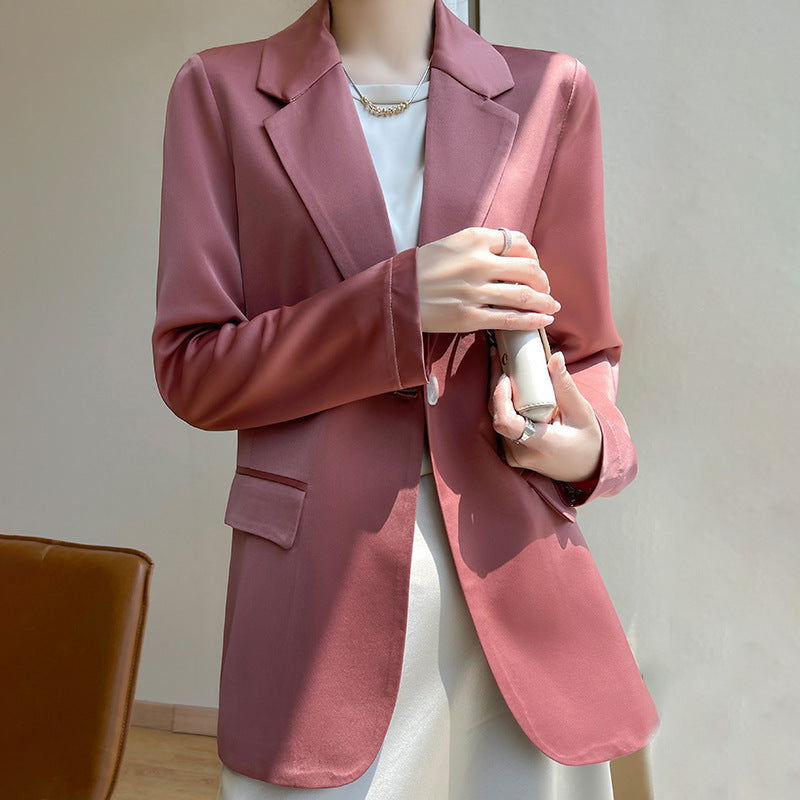 Damen Leichttaillierter Longblazer mit Knopfverschluss und Flap‑Taschen Drune