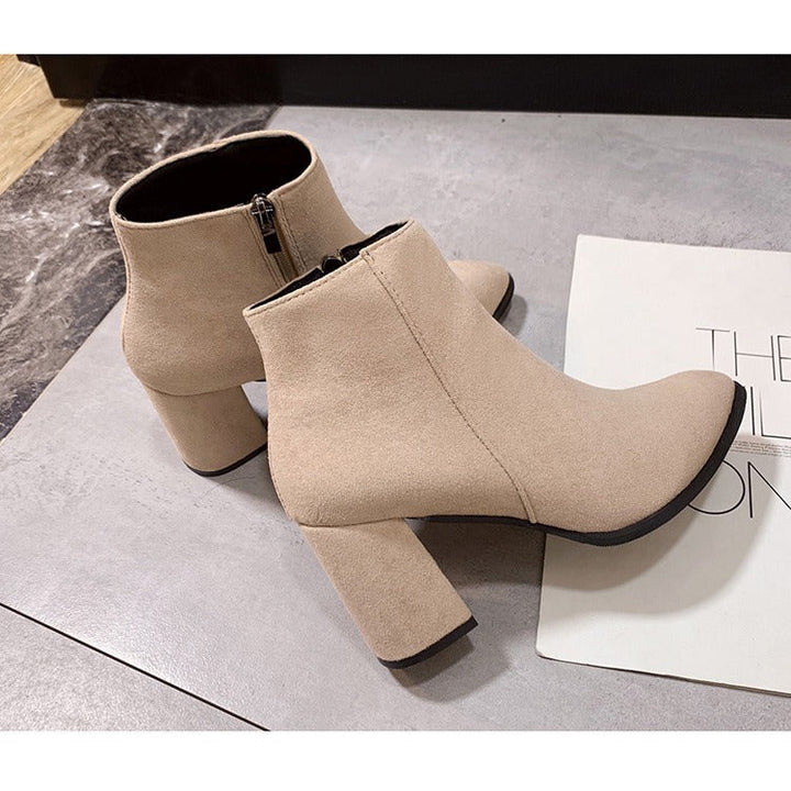 Damen Stiefeletten mit elegantem Blockabsatz und praktischem Reißverschluss Drune