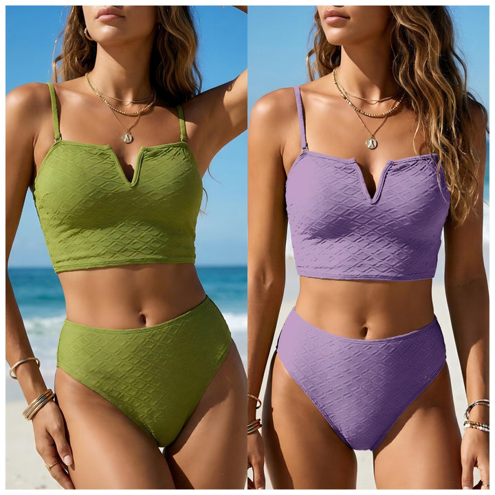 Damen Eleganter Bikini mit Wellenkante Drune