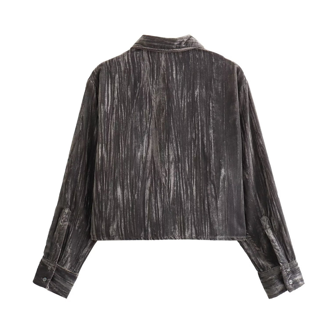 Damen nan Maxirock aus crushed-velours mit hohem Bund und seitlichem Reißverschluss Drune