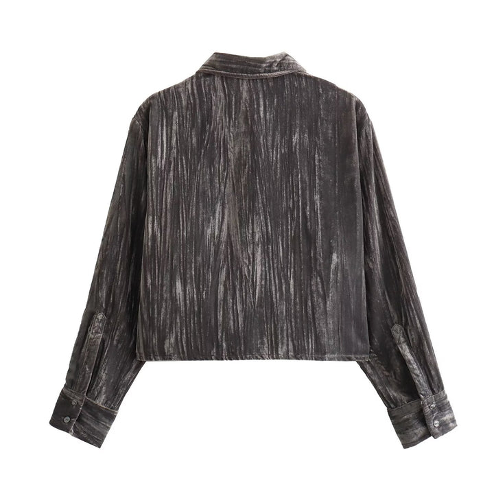 Damen nan Maxirock aus crushed-velours mit hohem Bund und seitlichem Reißverschluss Drune