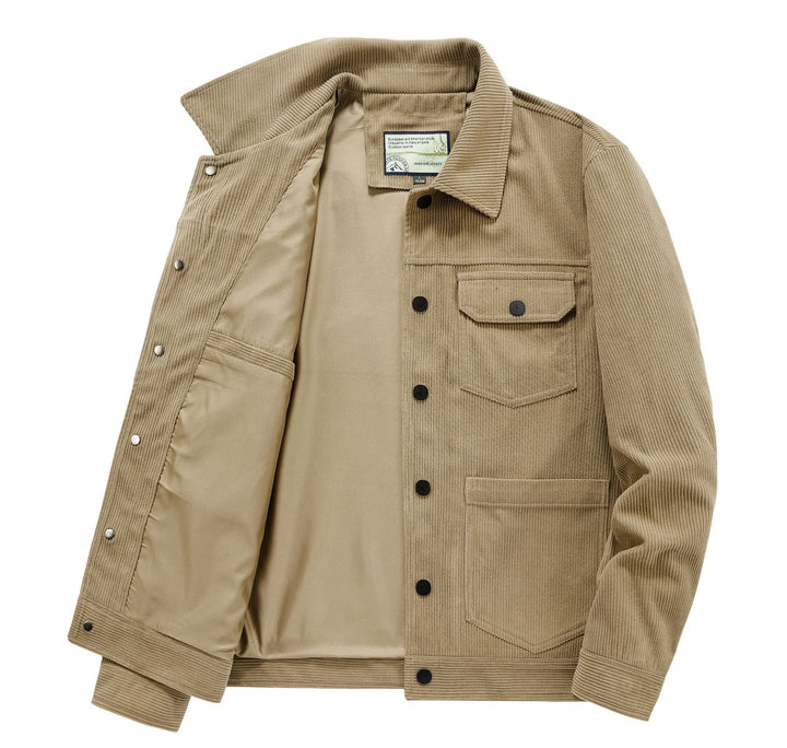 Herren Lässige Cordjacke mit Praktischen Taschen Drune