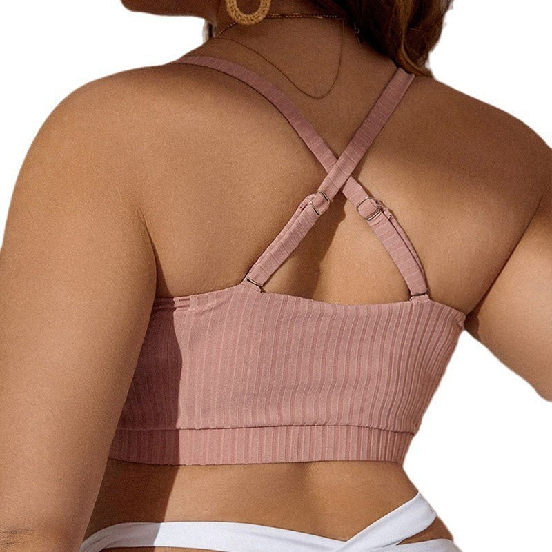 Damen Bikini-Oberteil mit innovativem Rüschendesign und schickem Wickelverschluss Drune