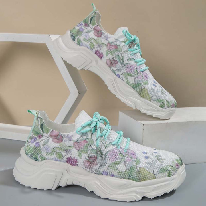 Drune | Breite Sneaker Mit Blumenmuster Für Damen