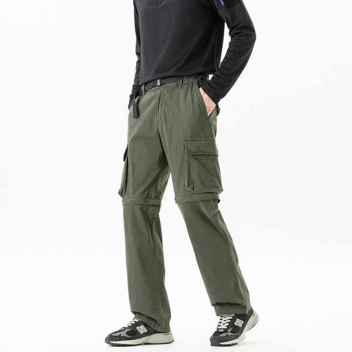 Herren Zip-off Convertible-Cargo-Hose mit abtrennbaren Beinen und Mehrfachtaschen Drune