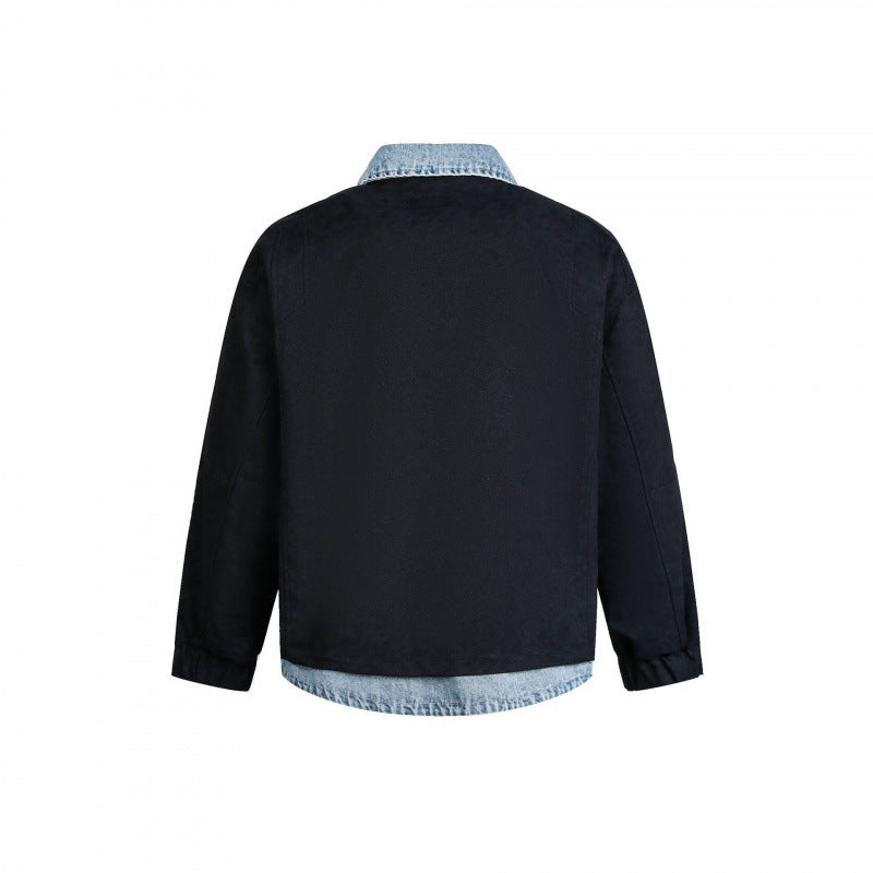 Herren Lagenjacke mit Velourslederoptik und integriertem Jeansfutter Drune