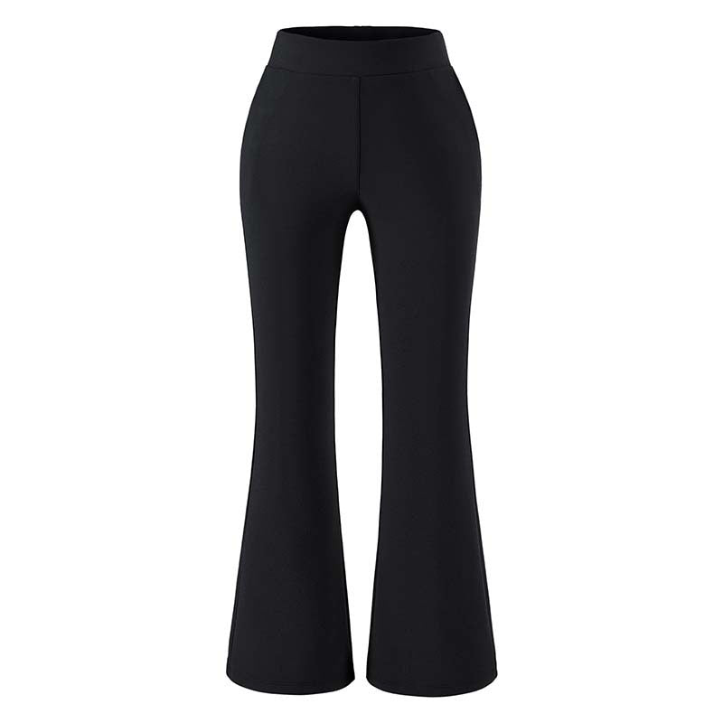 Damen Hochtaillierte Stretch-Schlaghose mit weitem ausgestelltem Saum Drune