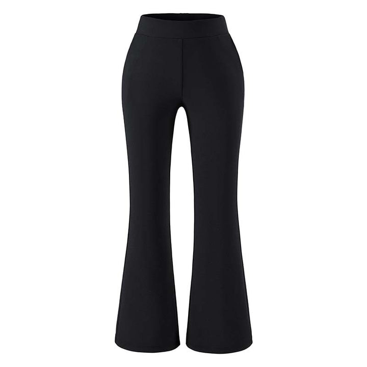 Damen Hochtaillierte Stretch-Schlaghose mit weitem ausgestelltem Saum Drune