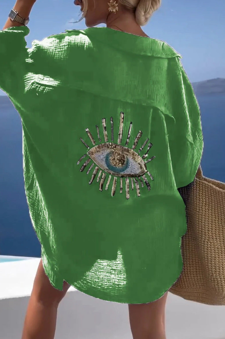 Drune | Reverskragen Baumwoll-Leinen-Shirt für Frühling/Sommer