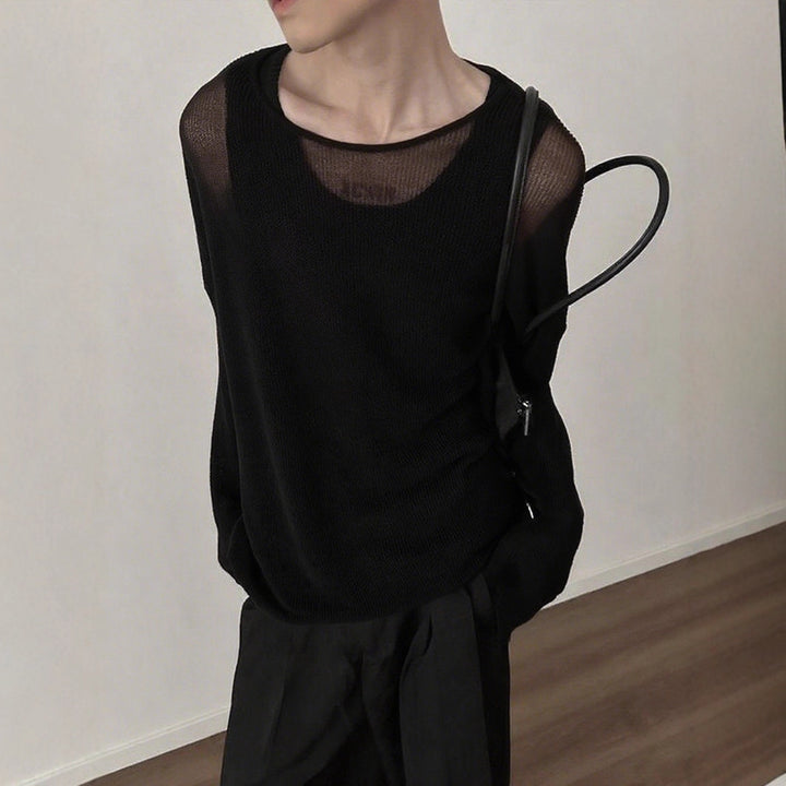 Damen nan locker fallendes Langarm-Feinstrickshirt mit feinem Rippenmuster und Rundhalsausschnitt Drune