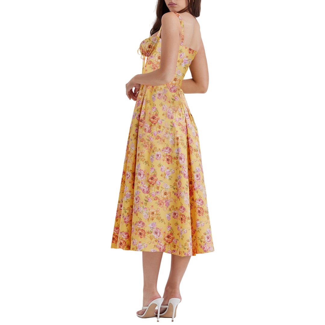 Drune | Gedrucktes Blumenkleid Korsettmodell