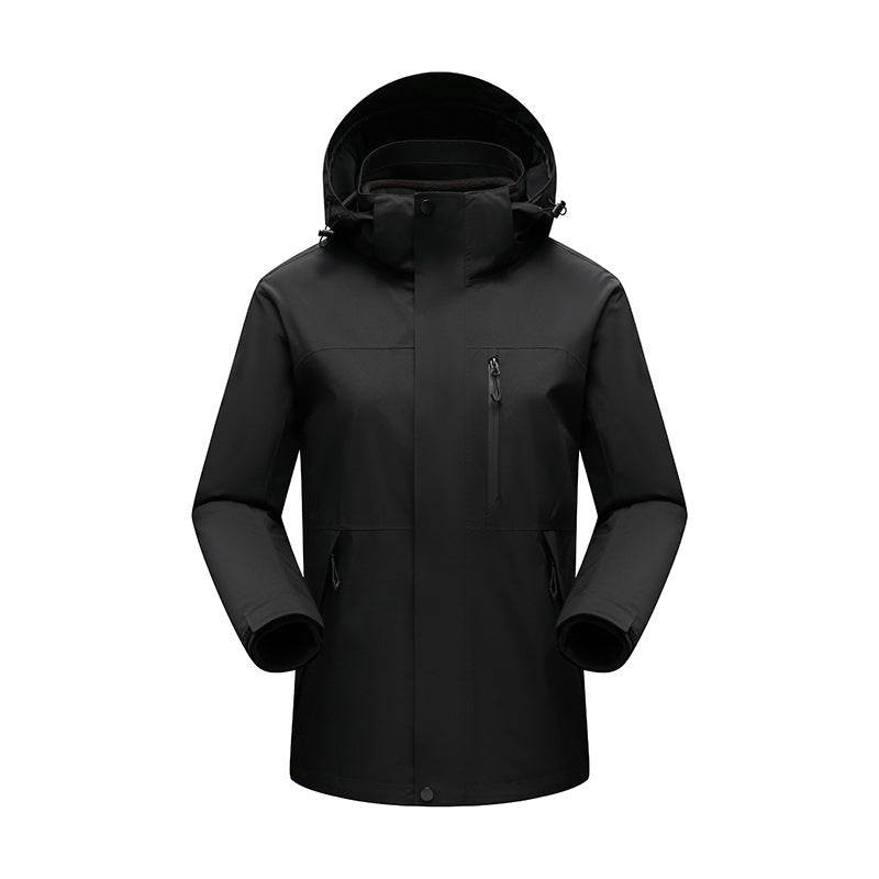 Herren Wasserabweisender Winterparka mit abnehmbarer Kapuze und getapten Nähten Drune