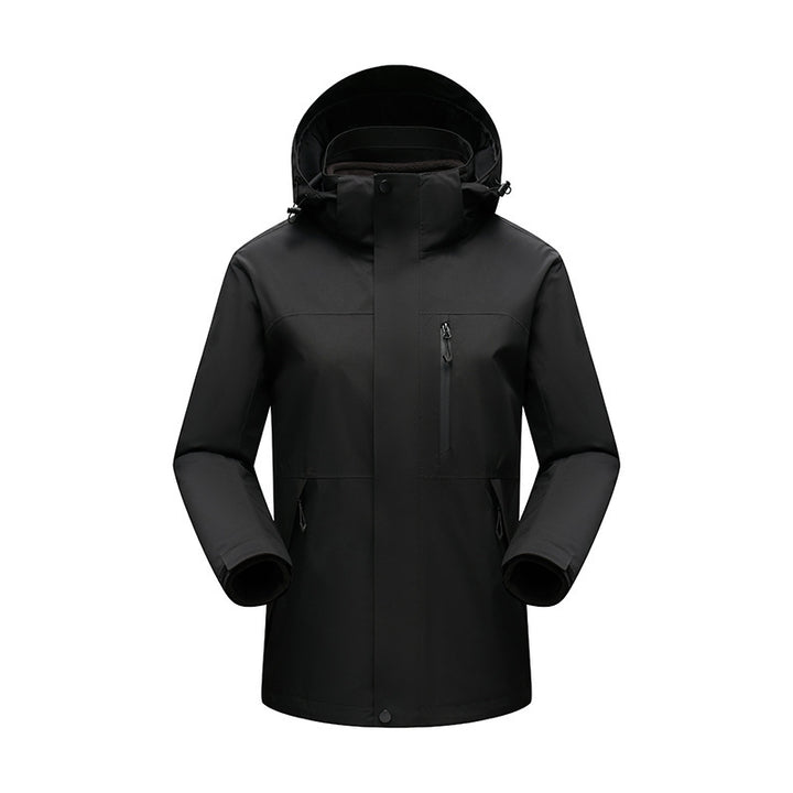 Herren Wasserabweisender Winterparka mit abnehmbarer Kapuze und getapten Nähten Drune