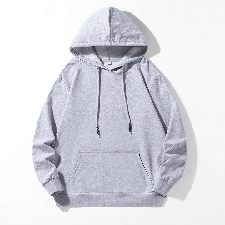 Unisex Oversize Kapuzenpullover aus schwerem Baumwollfleece mit Kängurutasche und verstellbarem Tunnelzug Drune
