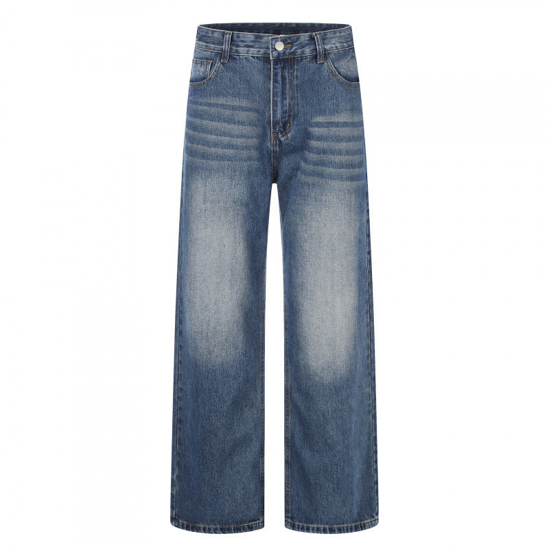 Damen Highwaist-Jeans mit weitem Bein und Vintage-Waschung Drune