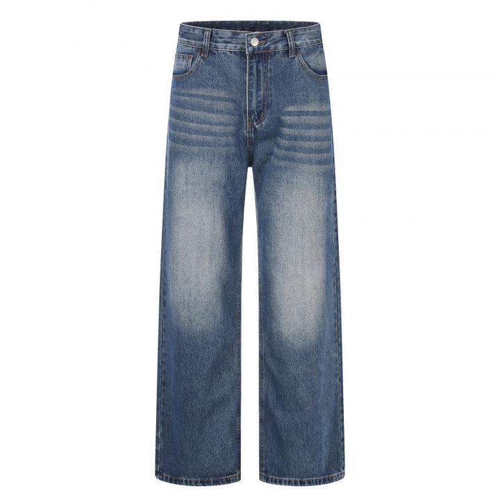 Damen Highwaist-Jeans mit weitem Bein und Vintage-Waschung Drune