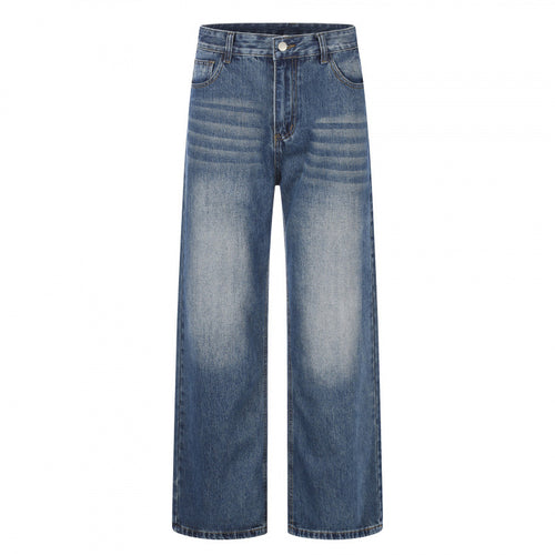 Damen Highwaist-Jeans mit weitem Bein und Vintage-Waschung Drune