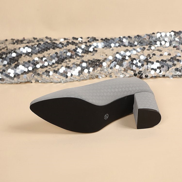 Damen Elegante Absatzschuhe mit tastbarem Zopfdesign Drune
