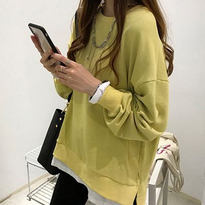 Damen Lässiger Sweatshirt mit weitem Schnitt und modernen Details