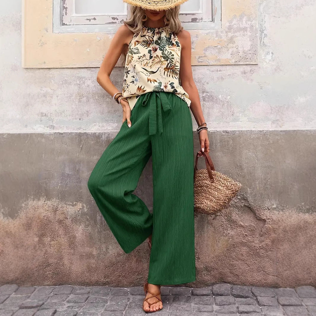 Damen Stylishes Sommer-Outfit mit weitem Hosenrock Drune