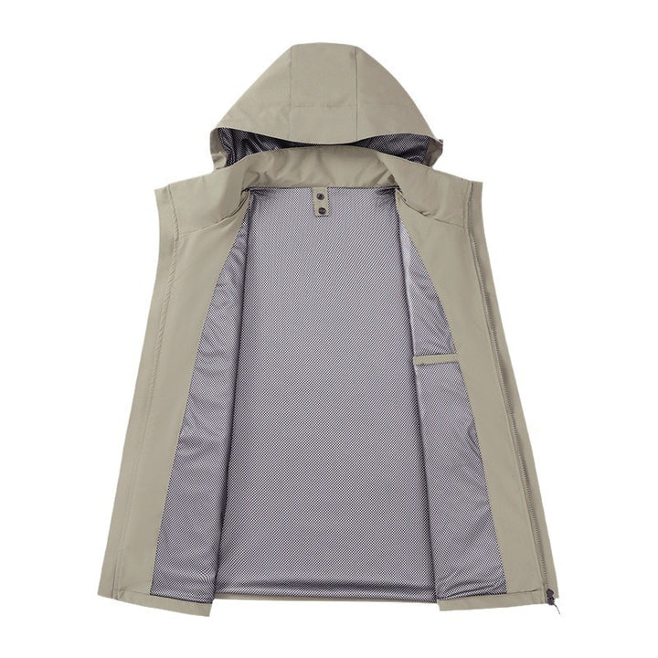 Herren Wasserabweisende Field-Utility-Jacke mit Kapuze und Mehrfach-Taschen Drune